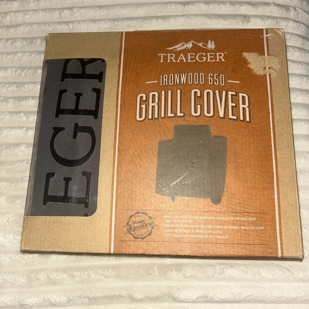 Traeger BAC505 Ironwood 650 Grill Cover Grey All-Weather Heavy-Duty - NEW IN BOX